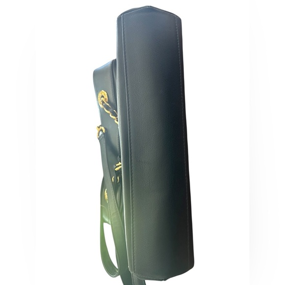 MCM Black Leather Shoulder Bag with Gold Accents - Picture 13 of 13